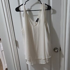 Elegant Cream Sleeveless Top